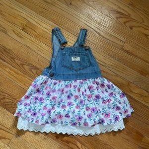 Oshkosh Girls Overall Dress - EUC